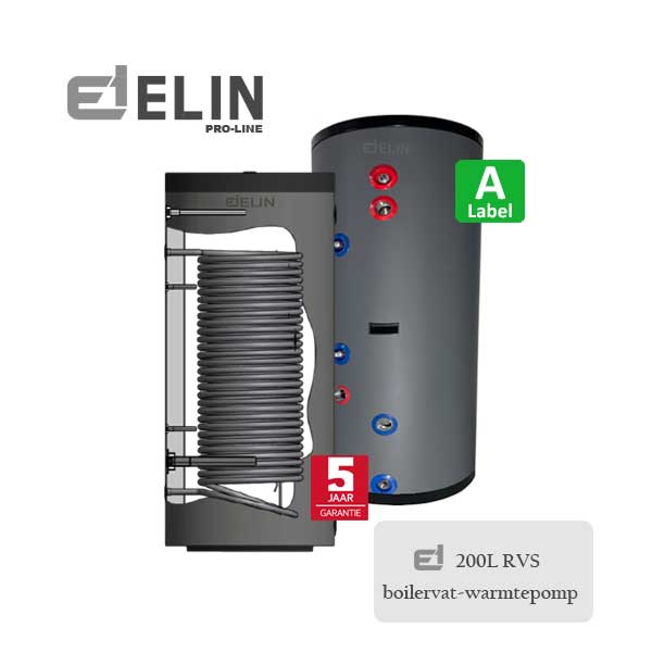 ELIN boiler-RVS 200L RVS boiler 200 liter ELIN